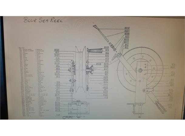 Bremsemutter Snelle Blue Sea Reel Består av 8008-8007-802 